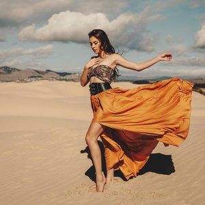 ZhenNymph Paloma Set (Maxi Skirt and 2 Bandeau Tops + Scarves) (XS)